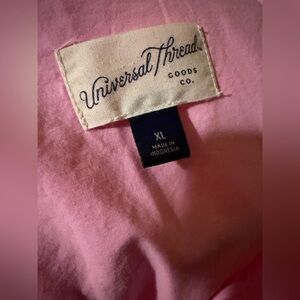 Universal Thread Pink Long Sleeve Cinch Waist Maxi Shirtdress size XL